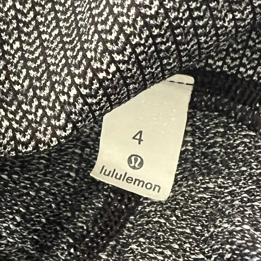 Lululemon Leggings Speed Up Tight Leggings Luxtreme Pockets Heathered Black Sz 4